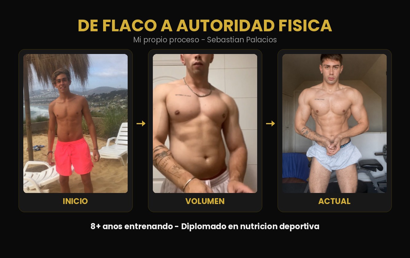 De flaco a Autoridad Física — el proceso de Sebastián Palacios: inicio, volumen y actual